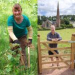 Photo of Parish Cllrs Sarah Aitken and Mark Robinson
